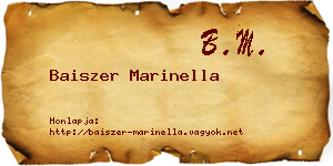 Baiszer Marinella névjegykártya